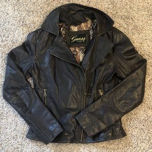 Genuine leather Guess jacket women’s size S
